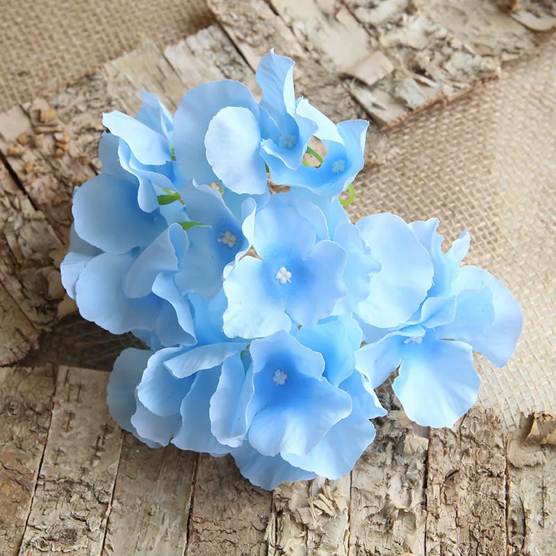 Artificial Silk Hydrange Flower Heads 7 inch