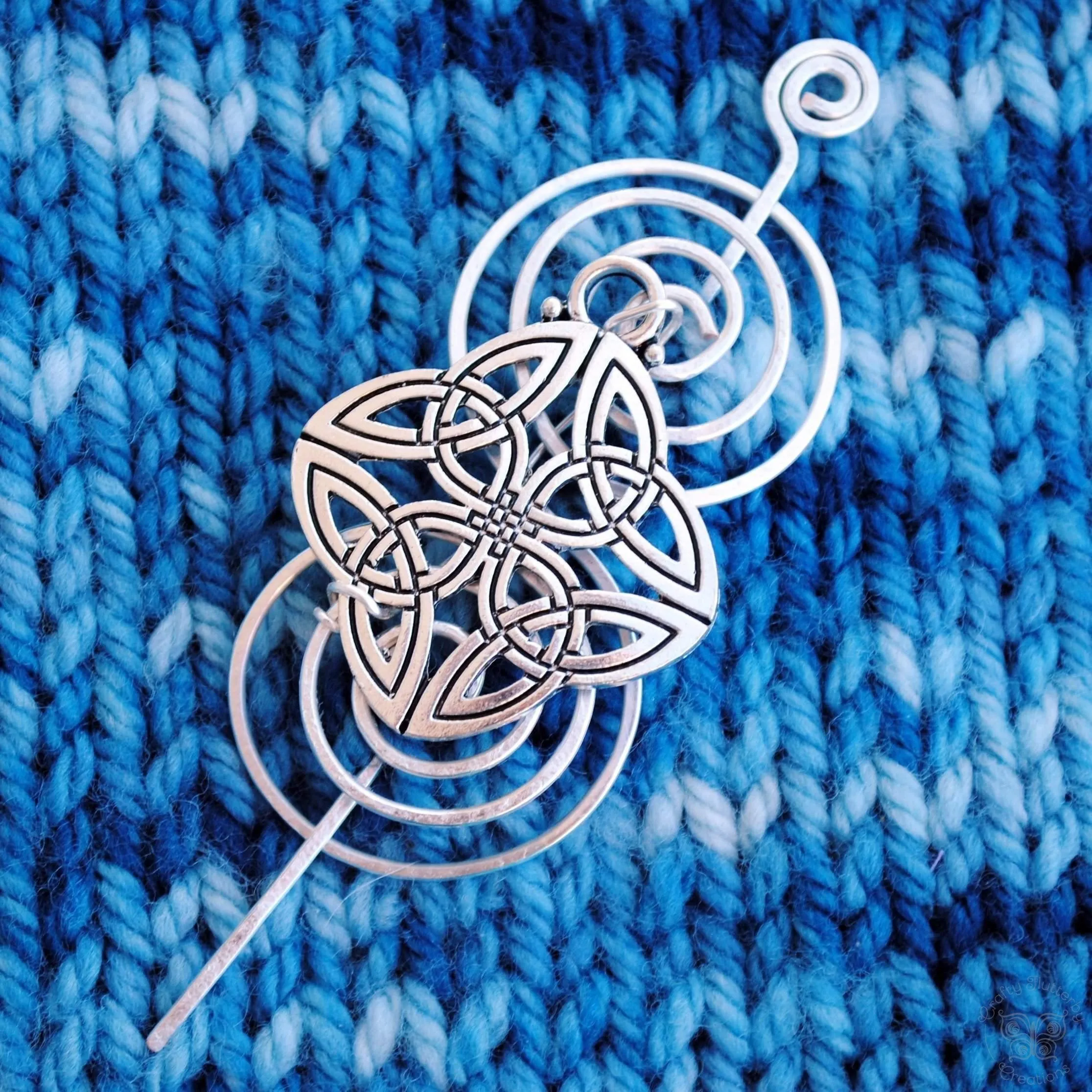 Celtic Knot Shawl Pin - Charmed Silver