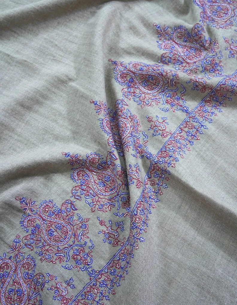 natural embroidery pashmina shawl 8770